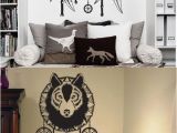 Dream Catcher Wall Mural Wolf Dream Catcher Wall Decal Art Home Decor Wall Sticker