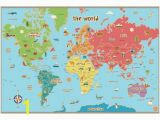 Dry Erase World Map Wall Mural Kids World Map Wall Sticker