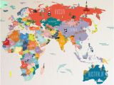 Dry Erase World Map Wall Mural Wall Decal World Map Interactive Map Wall Sticker Room Decor Map