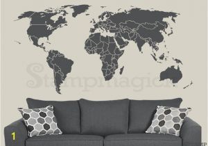 Dry Erase World Map Wall Mural World Map Wall Decal Countries Border Wall Art Sticker