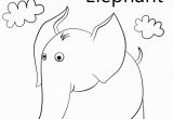 E is for Elephant Coloring Pages Letter E is for Elephant Coloring Page