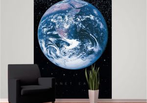 Earth From Space Wall Mural 1 Wall Planet Earth Space Globe Wallpaper Mural 1 58m X 2 32m