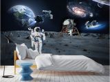 Earth From Space Wall Mural Moderno Wall Paper Stickers Space Wallpaper Mural Kids Room