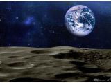 Earth From Space Wall Mural wholesale Custom Wall Mural Wallpaper Earth Moon Starry Sky 3d