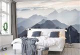 Earth Rising Wall Mural Mystische Berge Wandbild Misty Mountain Schatten