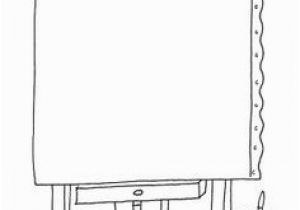 Easel Coloring Page Black and White Easel Clip Art Black and White Easel Image