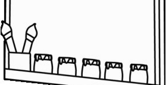 Easel Coloring Page Black and White Easel Clip Art Black and White Easel Image