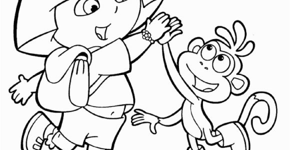 Easter Dora Coloring Pages Free Printable Dora the Explorer Coloring Pages for Kids