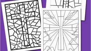 Easter Stained Glass Coloring Pages Free Stained Glass Coloring Pages and Bookmarks for Easter