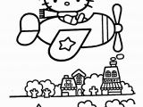 Easy Coloring Pages Of Hello Kitty Hello Kitty On Airplain – Coloring Pages for Kids with