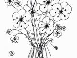 Easy Flower Coloring Pages 11 Wonderful Bouquet Flowers In Vase