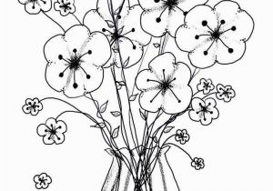 Easy Flower Coloring Pages 11 Wonderful Bouquet Flowers In Vase