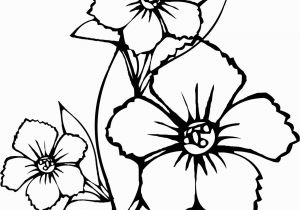 Easy Flower Coloring Pages Coloring Pages Flowers Coloring for Kids Line Coloring