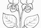 Easy Flower Coloring Pages Violet Flower Super Coloring