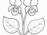 Easy Flower Coloring Pages Violet Flower Super Coloring