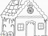 Easy Gingerbread House Coloring Pages House for Drawing at Getdrawings