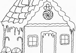 Easy Gingerbread House Coloring Pages House for Drawing at Getdrawings
