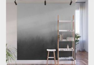 Easy Wall Mural Ideas Cover Your Blank Wall with This Trendy Foggy forest Wall Mural