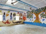 Educational Wall Murals for Schools Amazing Mud Paintings On School Walls In Bihar