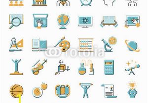 Educational Wall Murals for Schools Collection Od Educational Icons Back to School Wall Mural