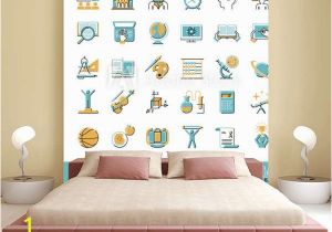 Educational Wall Murals for Schools Collection Od Educational Icons Back to School Wall Mural