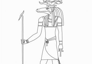 Egyptian Gods and Goddesses Coloring Pages sobek Egyptian Goddess & Gods Coloring Page