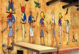 Egyptian Murals and Paintings Custom 3d Wallpaper Vintage Egyptian Murals Bar Restaurant