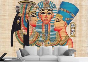 Egyptian themed Wall Murals Custom Size 3d Wallpaper Living Room Bed Room Mural Ancient Egyptian Pharaoh 3d Picture sofa Tv Backdrop Wallpaper Non Woven Sticker H Wallpaper