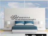 Eiffel tower Wall Mural Ikea if God Brings You to It He Will Bring You Through It Religious Quote Vinyl Wall Decal Car Sticker Mv012et