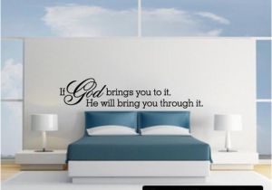 Eiffel tower Wall Mural Ikea if God Brings You to It He Will Bring You Through It Religious Quote Vinyl Wall Decal Car Sticker Mv012et