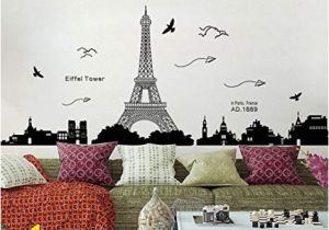 Eiffel tower Wall Mural Penate Eiffel tower Wall Stickers Living Room Bedroom Dormitory Decor Environmental Wallpaper