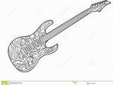 Electric Guitar Coloring Page Electric Guitar Coloring Book for Adults Vector Stock Vector