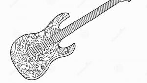 Electric Guitar Coloring Page Electric Guitar Coloring Book for Adults Vector Stock Vector
