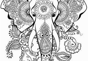 Elephant Mandala Coloring Pages Printable Elephant Mandala Henna Coloring Page