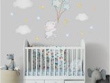 Elephant Wall Mural Nursery Elephant Wall Decal Elephant Balloon Wall Decal Elephant