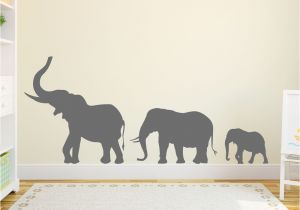 Elephant Wall Mural Nursery Marching Elephants Wall Decal