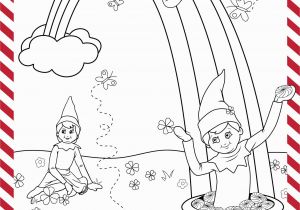 Elf On the Shelf Coloring Pages St Patrick S Day Printable