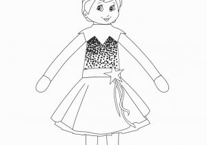 Elf On the Shelf Printable Coloring Pages Girl Elf On the Shelf Coloring Page She S Ready for the