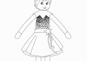 Elf On the Shelf Printable Coloring Pages Girl Elf On the Shelf Coloring Page She S Ready for the