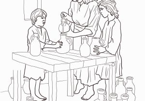 Elijah and the Widow Coloring Page Elijah and Widow Coloring Sheet Coloring Pages