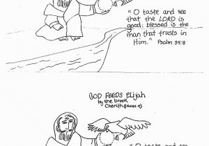 Elijah Bible Story Coloring Pages Widow