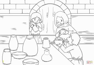 Elisha and the Widow S Oil Coloring Page the Widow and Her sons Pour Oil Into All the Jars Coloring