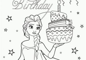 Elsa and Anna Coloring Pages Games Elsa and Birthday Cake Coloring Page