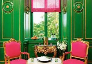 Emerald City Wall Mural Hot Pink Chairs Kelly Green Walls Design