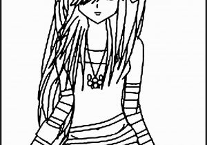 Emo Anime Girl Coloring Pages Emo Coloring Pages to Print Anime Angel Girl Coloring Pages