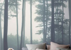 Enchanted forest Bedroom Wall Mural Sea Of Trees forest Mural Wallpaper