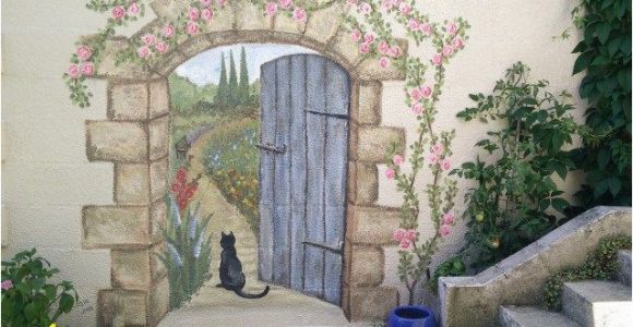 English Garden Mural Secret Garden Mural Painted Fences Pinterest