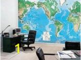 Environmental Graphics Giant World Map Wall Mural Dry Erase Surface 26 Best Functional Wall Decor Images