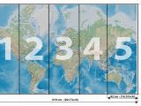 Environmental Graphics Giant World Map Wall Mural Dry Erase Surface Mural – World Map – Wall Picture Decoration Miller Projection In Plastically Relief Design Earth atlas Globe Wallposter Poster Decor 82 7 X 55