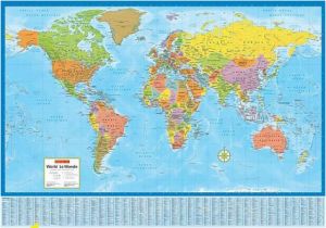 Environmental Graphics Giant World Map Wall Mural Dry Erase Surface Wall Map Q=wall Map